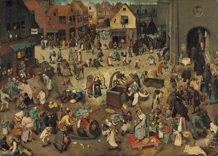 The Fight between Carnival and Lent by Pieter Bruegel the Elder